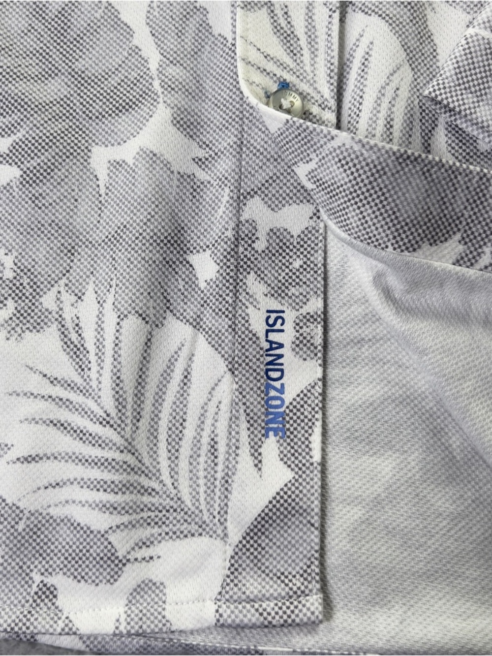 Tommy Bahama The San Lucio Stretch Shirt Mens M White Gray Islandzone Tropical - Picture 9 of 12